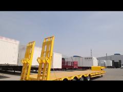 heavy loading 4 axles lowbed semi trailer