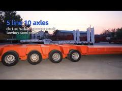 100ton-150ton carrier lowboy truck trailers