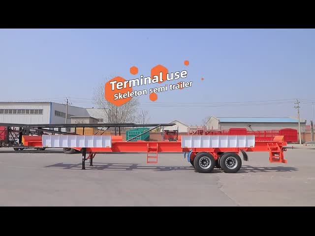 terminal using skeleton type semi trailer