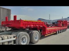 crane carrier low flatbed truck trailer