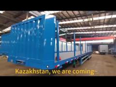 90tons Max Payload Superlink Flatbed Semi Trailer for 20 feet Container Transport