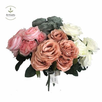 China wholesale home decoration plastic rose artificial flowers artificial flower on sale for sale