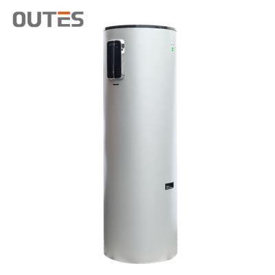 China Hotel OUTES AB 200L heat pump air conditioner enamel water tank heat pump all in one with high efficiency heat pump for sale