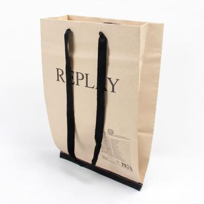 China Simple Unique Design Business High Quality Materials Fashion Recycled Shopping Paper Bag With Logo for sale