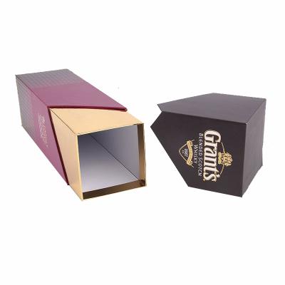 China Customized Recyclable High End Printing Rectangular Packaging Design White Wine Paper Packaging Gift Box for sale