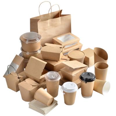 China Food Grade Biodegradable Wholesale Cheap Paper Take Out Fast Food Packaging Cardboard Eco Friendly Food Packaging for sale