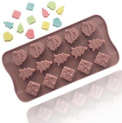 China Sustainable Christmas Chocolate Molds Christmas Tree Silicone Mold Silicone Chocolate Mold for sale