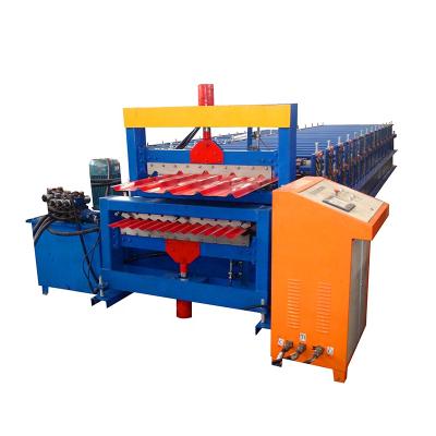 Κίνα Building Material Stores Sheet Use Double Layer Glazed Tile And Trapezoidal Profile Sheet Roll Forming Machine προς πώληση