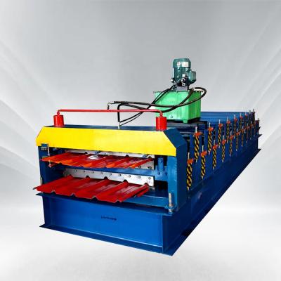 China Building Material Shops Sheet Ironing Machines Color Steel Roof Wall Panel Double Layer Roll Forming Machine for sale