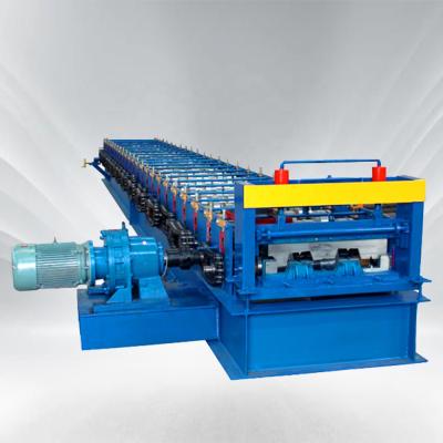 China Building Material Stores Automatic Aluminum Plate 688 Floor Decking Panel Roll Forming Machine for sale