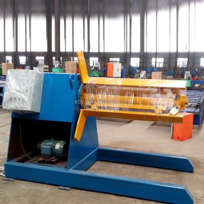 Chine Hydraulic Automatic Building Material Stores Steel Sheet Decoiler Machine With Trolley à vendre