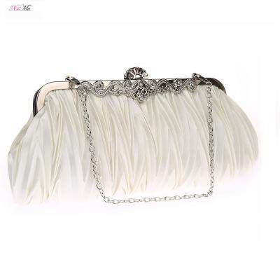 China Luxury Satin Handbag Evening Clutch Bag New Arrival Ladies Women Clutch Bag Wedding Party Prom Bridal Bag for sale