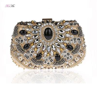 China Wholesale Women's Clutch Vintage Style Beaded Clutch Bag Evening Women Wedding Party Sequined Bag for sale