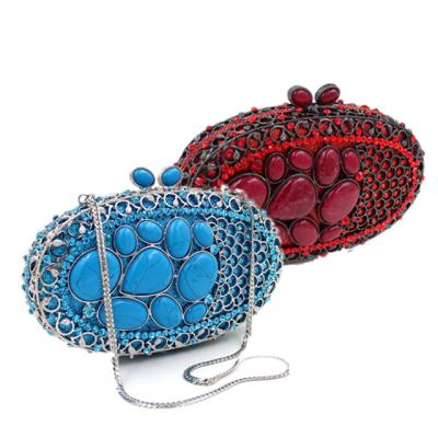 China Hot Selling Women's Clutch Handbag Rhinestone Lady Evening Clutch Bag Wedding Crystal Cross - Body Wholesale for sale