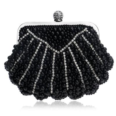 China Shell Evening Bag Women Clutch Cross Body Bags Pearl Bag Clutch Bag Luxury Rhinestone Beaded Rhinestone Handbag for sale