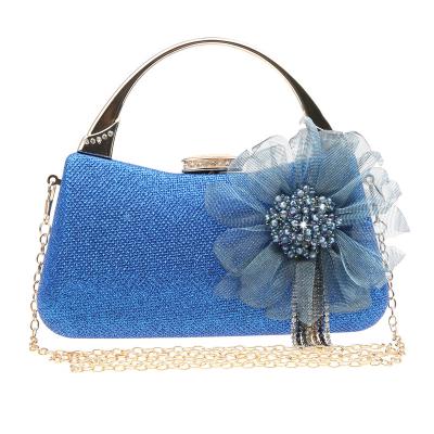 China Luxury Eco-friendly Ladies Flower Handmade Clutch Purse Metal Evening Clutch Bag Women Bridal Wedding Party Handbag for sale