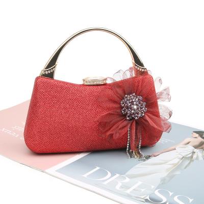 China Wolesale Eco-friendly Handmade Purse Women Grab Bridal Evening Clutch Bag Wedding Party Handbag Metal Handle Cross - Body for sale