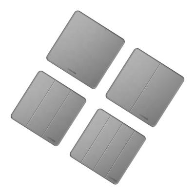 China Wholesale Electric Honyar Q8 Light Switch Tempered Glass Panel 1 Strip 2 Way Deluxe Multi ON/OFF Gray for sale