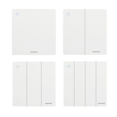 China Universal 10A Easy Installation Honyar Q1 Large 86mm*90mm Stylish Panel Moonlight White Light Switches For Home for sale