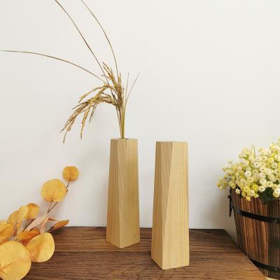 China Modern minimalist luxury style decoration vases flower vases flower wood for traditional wedding home space wooden decor minimalist chic for sale