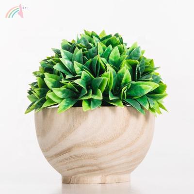 China Modern Indoor and Outdoor Flower Pots Paulownia Wood Making Flower Potted Plants Garden Flower Pot Bowl Type for sale