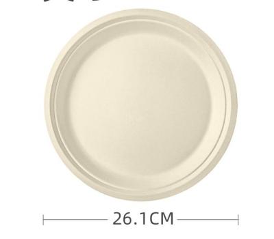 China Disposable Eco-friendly Biodegradable Disposable sugarcane pulp paper plate for sale