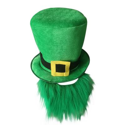 China Green Party Irish Headband Beard Top Hat Leprechaun StSaint Patrick St Irish Hats Modern Clover Accessory. Patrick's Day Costume for sale