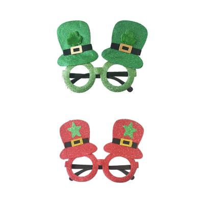 China Modern Irish St Patrick's Day Party Glasses Funny Green Ireland Decoration Beer Photo Props Festival Gift for sale