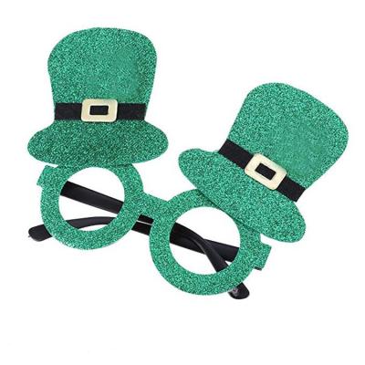 China Modern Party Supplies St Patrick's Day Irish Adult Unisex Green Festival Glass Hat Funny Green Gift for sale