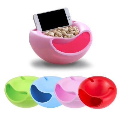 China Double Layers Disposable Modern Creative Plastic Lazy Bowl Snack Bowl Fruit Dish Living Room Fruit Dish Bowl Disposable Storage Box for sale