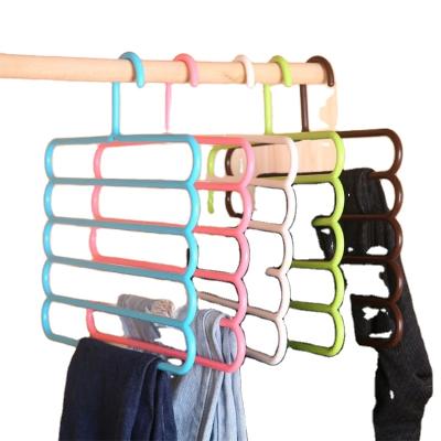 China None Five-Layer Hangers For Clothes Coats Anti-Slip Drying Racks Hanger Pants Storage for sale