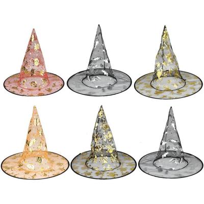 China Disposable 1pc Witch Hat Costume Props Disguise Wizard Stage Cosplay Prop Halloween Decoration Kids Festival Party Adult Hat for sale