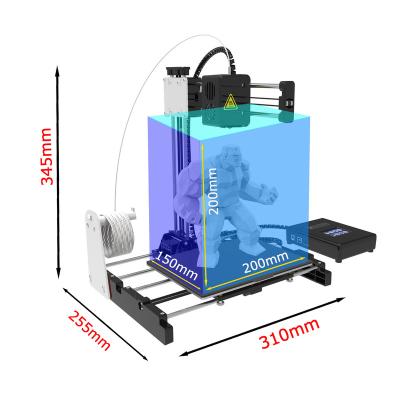 China Portable EasyThreed X5 Plus 3D Printer 200*200*150mm Upgraded DIY FDM 3d Printer Kit Printing Size for sale