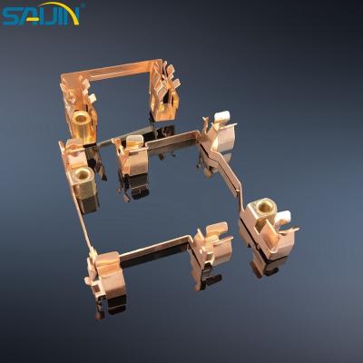 China Socket Metal Brass Copper Double Stamping Part For Meter Socket With Screw Terminal Set for sale