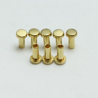 China Use Brass Semi Hollow Stationery Hot Sale Round Head Rivets for sale