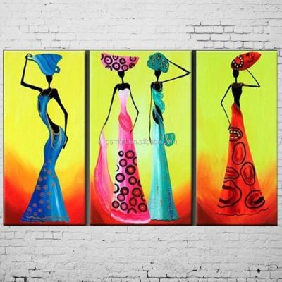 China Handmade Abstract DaFen African Women Painting Wall Art Picture On Canvas Oil Paintings for sale