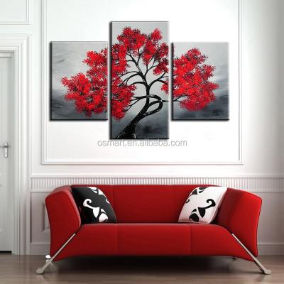 China High Quality Abstract Group Painting Abstract Red Black White Oil Painting for sale