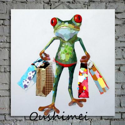 China Modern Abstract Frog Oil Paintings Animals Abstract Pictures Of The Wall Hangings for sale