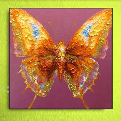 China Modern Abstract Hand Canvas Picture Butterfly Oil Paintings Wall Decor Animals Paintings for sale