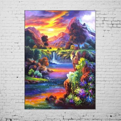 China Modern Paintings Drawings Wonderland Hand Painted Impressionist Beautiful Picture Landscape To Paint Oil Painting for sale