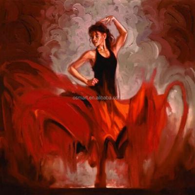 China Factory Price High Quality Handmade Flamenco Dance Oil Painting Ambient No Smell Painting/Latest New Product/Proprietary for sale