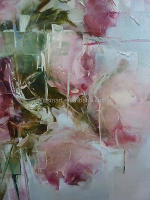 China Abstract Classic Transparent Crystal Rose High Abstract Paintings Oil Painting In Canvas for sale