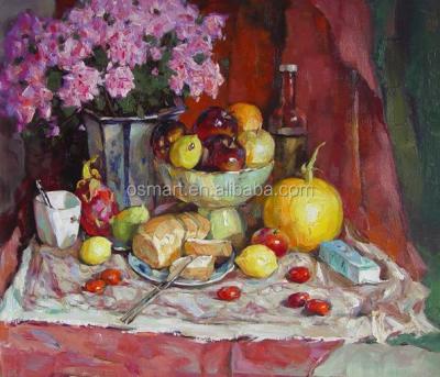 China Realistic Canvas Framed Hand Painted Artwork Fruit Pictures Oil Painting Wallpaper Art For Wall Decoration for sale