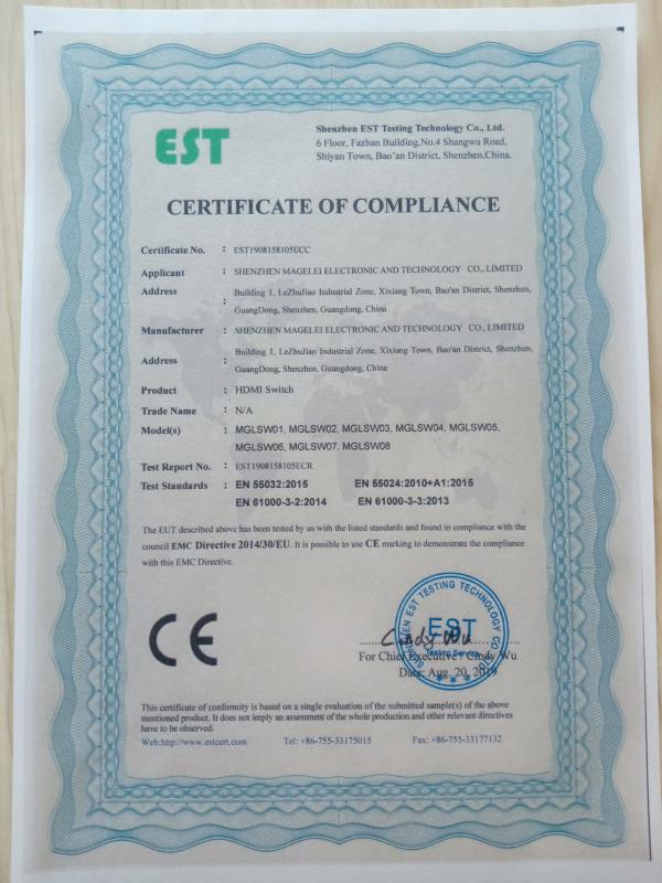 CE - Shenzhen Magelei Electronic And Technology Co., Ltd.