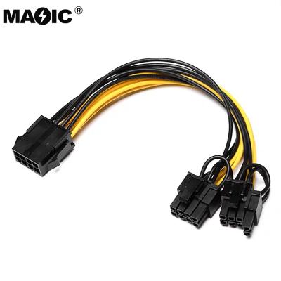 China COMPUTER factory price cheap PCI-e 8pin to dual 8Pin PCIe 8pin 6+2pin graphics video card power cable graphics video card power cable for sale