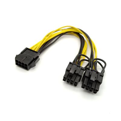 China COMPUTER PCI-e 8pin to Dual 8Pin Graphics Video Card Power Cable PCI Express Power Splitter Cable / PCIe 8pin-2x Computer Cable (6+2pin) for sale