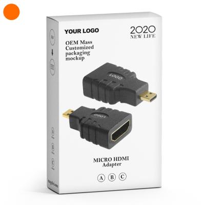 China A Type Female To Male HDMI Adapter Type D Micro HDMI To HDMI Connector Adapter OEM for sale