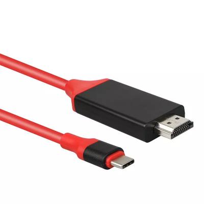 China Hot selling mobile phone factory supplying 2m type-c to hdmi cable for high quality laptop 4k usb3.1 tv cell phones usb c to hdmi cable for sale