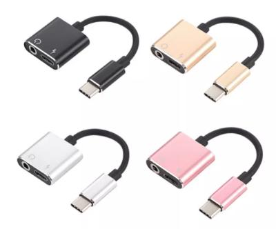 China LeTV USB Type-C to 3.5mm 2 in 1 male usb c to 3.5mm female audio video cable adapter type +usb 3.1 cable for cellphones for sale