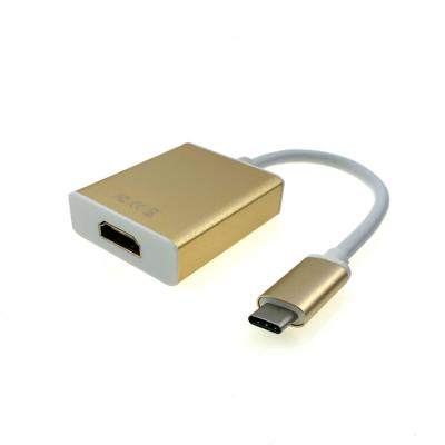 China Gold Color High Speed ​​USB C Type C to HDMI Cable 1080P to HDMI Adapter for MacBook Pro MacBook Air Galaxy and Dell XPS MGLUSB311019 for sale